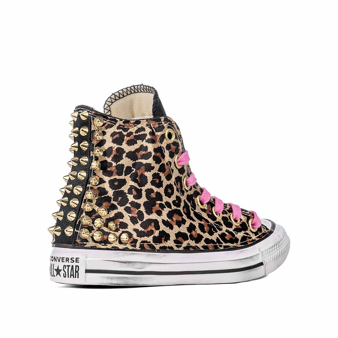 Converse leopardate con borchie on sale