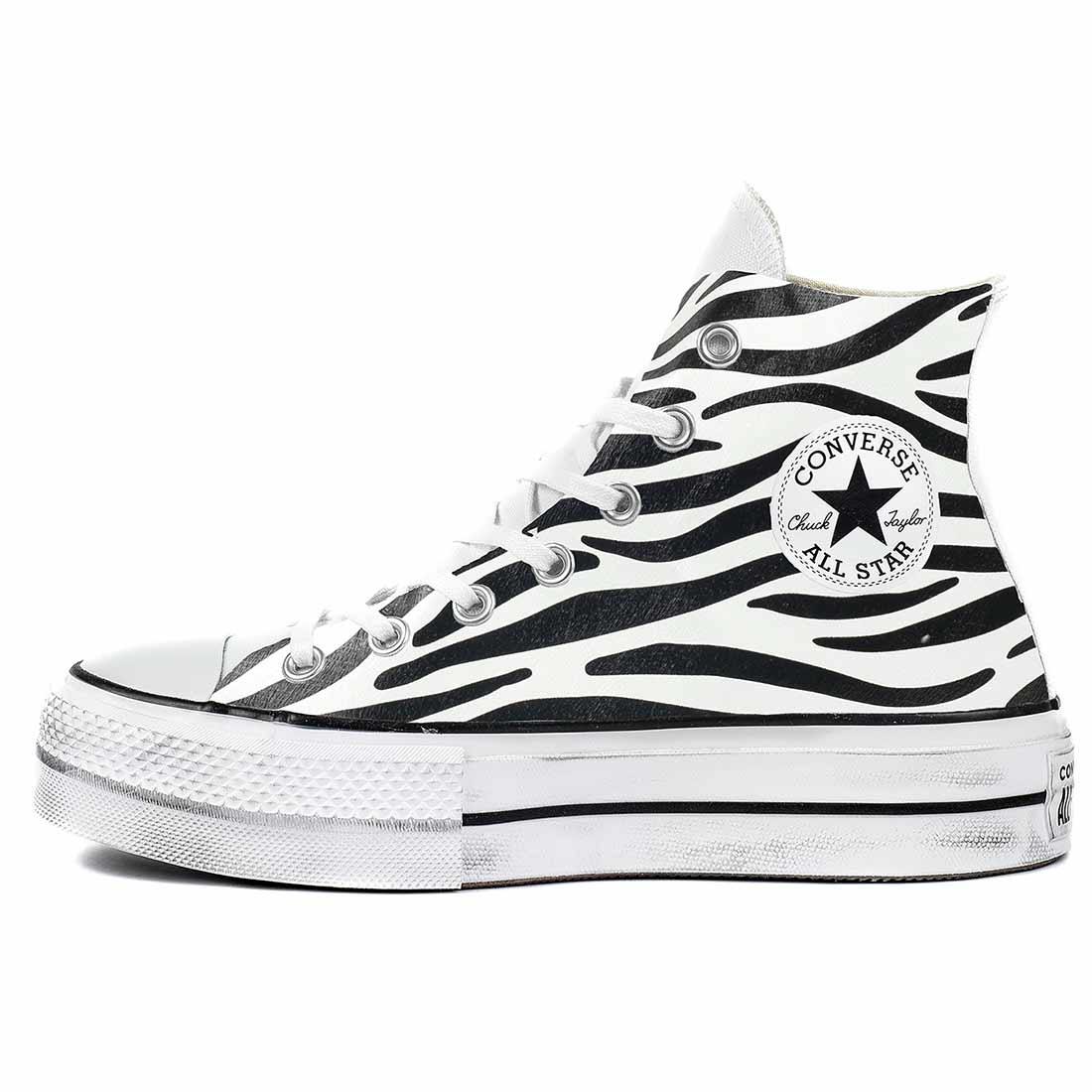 Converse Zebrate - All Star Alte con suola Platform - Outlet