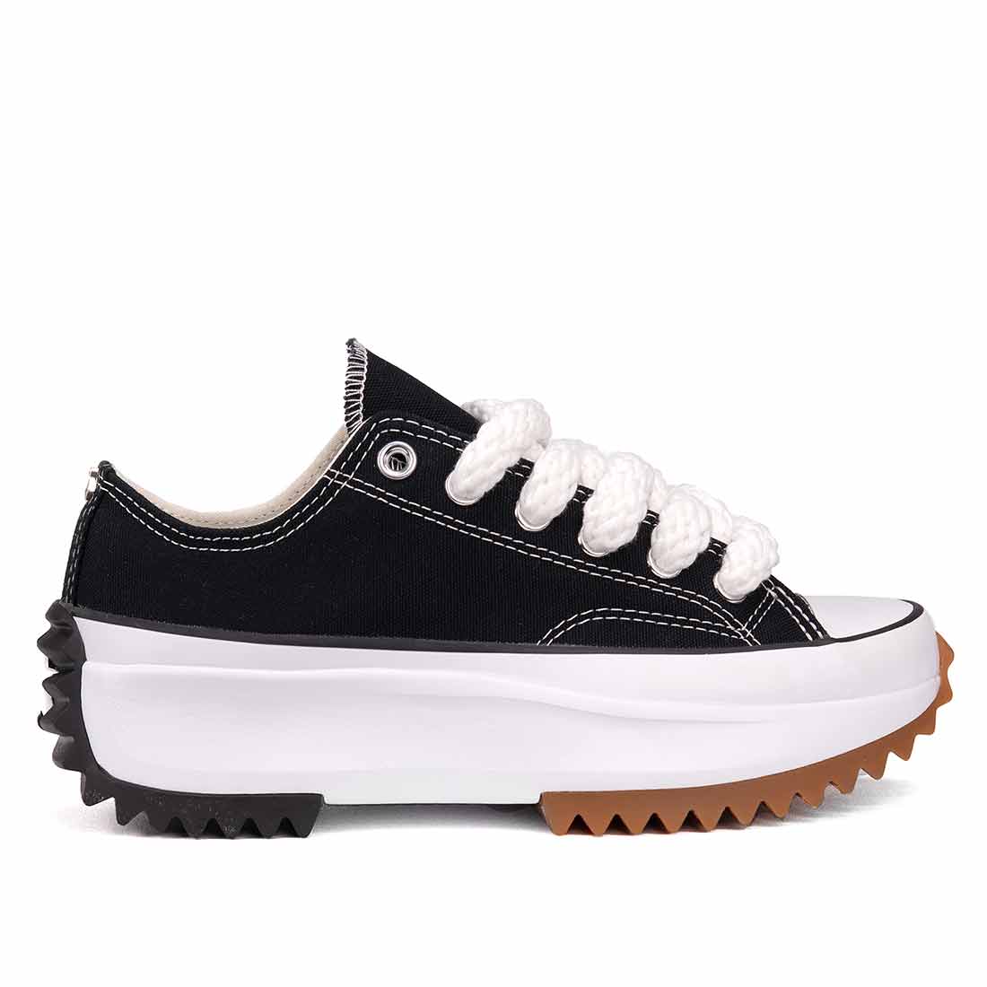 converse run star hike basse con lacci rope bianchi 