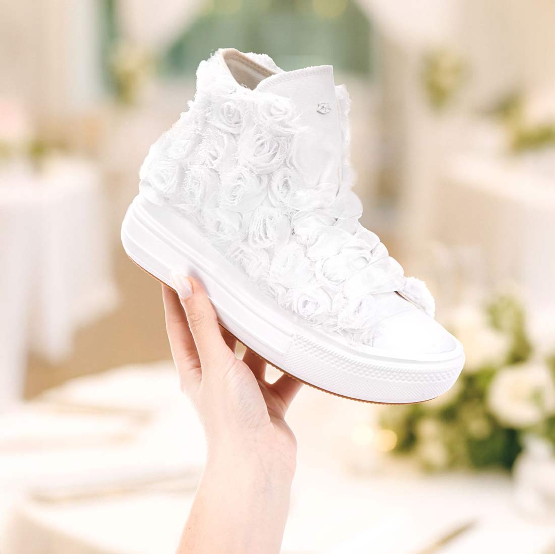 Converse All Star Alte Move Rose Bianche - Sposa - Outlet