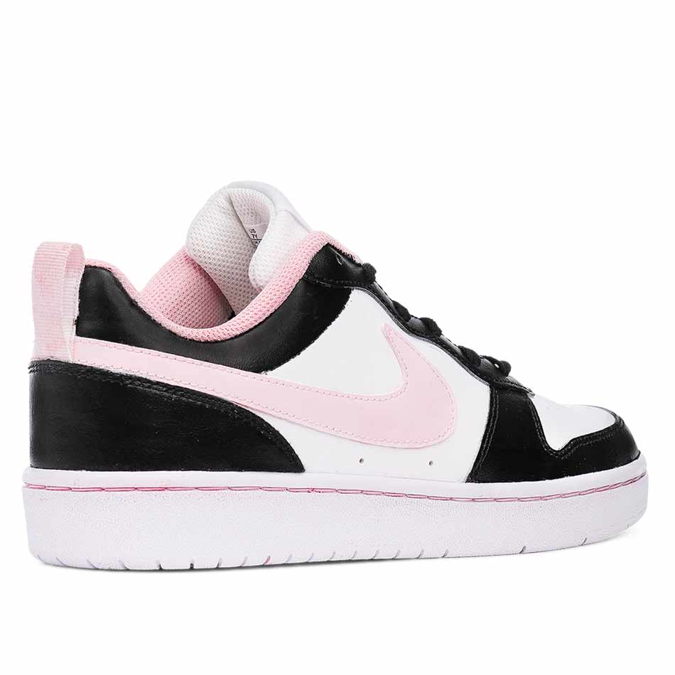 Nike nere e bianche con dettagli rosa pastello