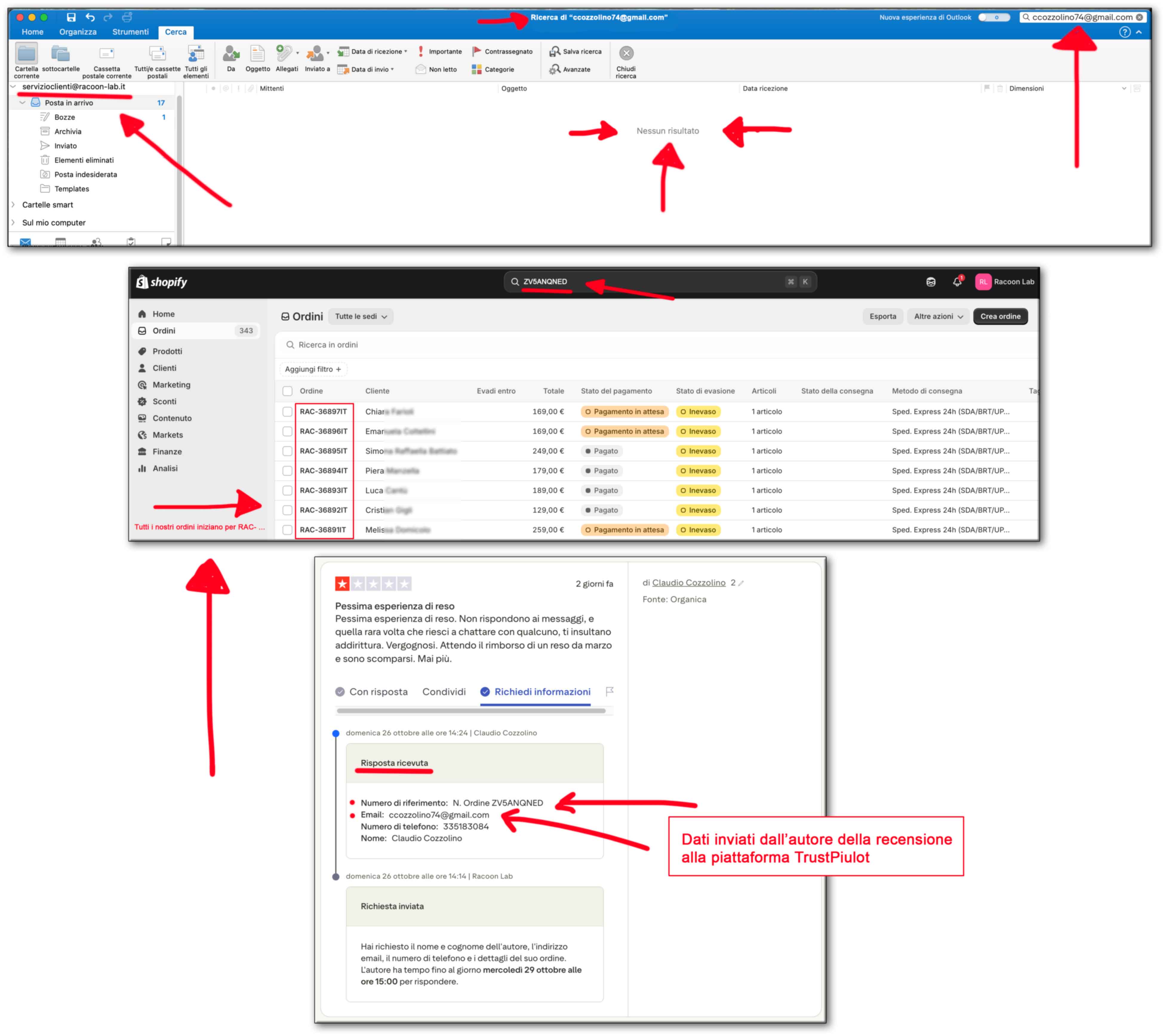 Cliente che non esiste