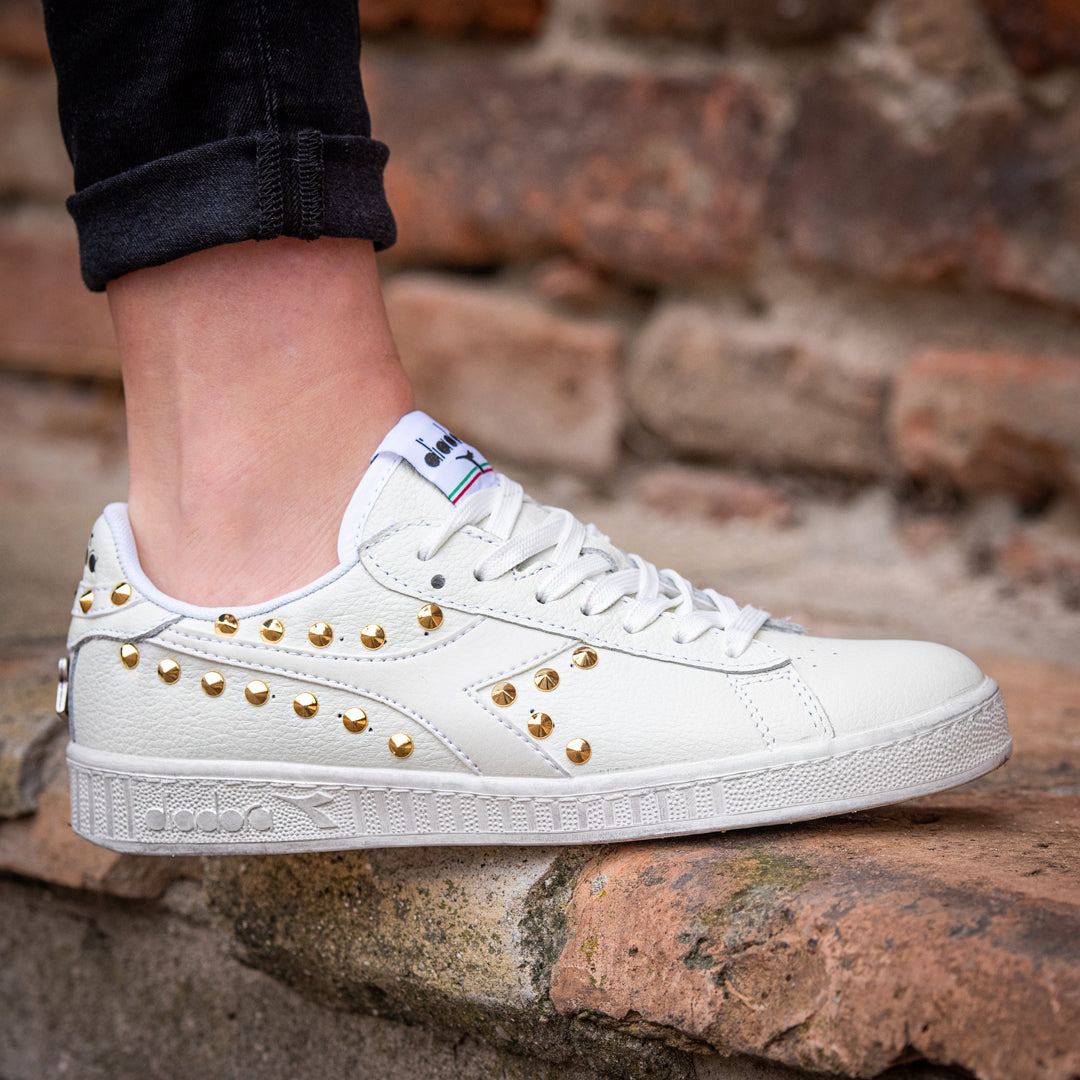 Shoes Diadora Con Scritte Diadora Game L Low Con Borchie Oro