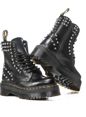 Dr Martens con la zeppa con borchiette argento