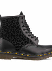 Dr Martens leopardate nero con glitter nero