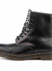 Dr martens leopardate in tessuto bianco che luccica