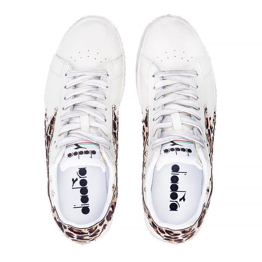 diadora game low sneaker personalizzata animalier maculato leopardato borchie borchiata racoon lab