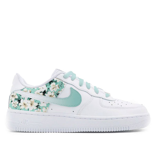 Nike air force one con stampa floreale verde acqua