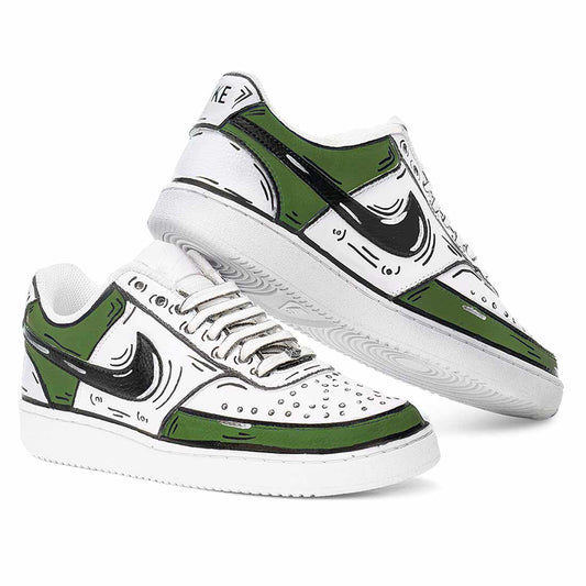 Scarpe da ginnastica Nike con effetto fumetto verde oliva