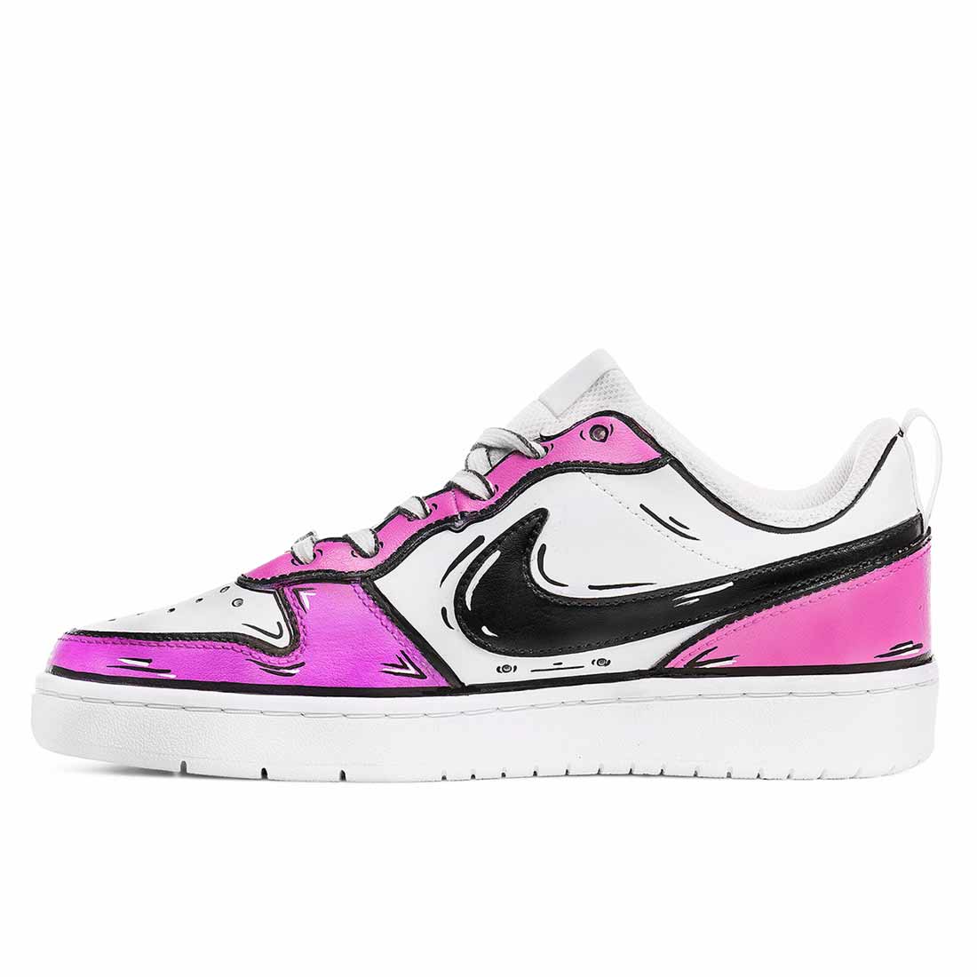 Nike Court Disegni Di Scarpe Nike Nike Court Cartoon Rosa Fluo