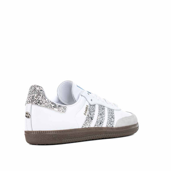 Samba con brillantini argento luminosi