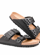 Personalizzazione Birkenstock Arizona Nere con Borchie Nere - Outlet