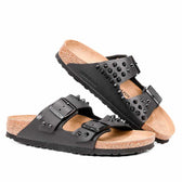 Personalizzazione Birkenstock Arizona Nere con Borchie Nere - Outlet
