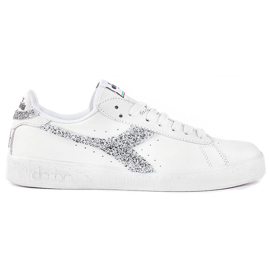 Diadora Game L Low con Glitter Argento - Outlet