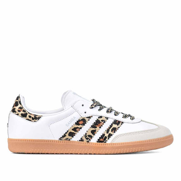 Scarpe adidas samba leopardate con lacci animalier leopardati