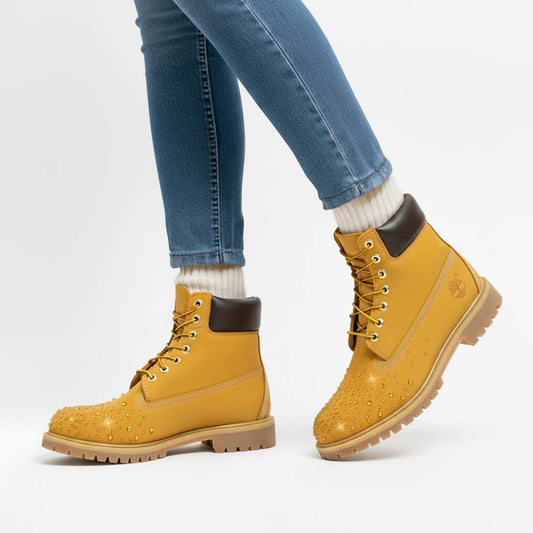 Scarpe timberland con strass oro