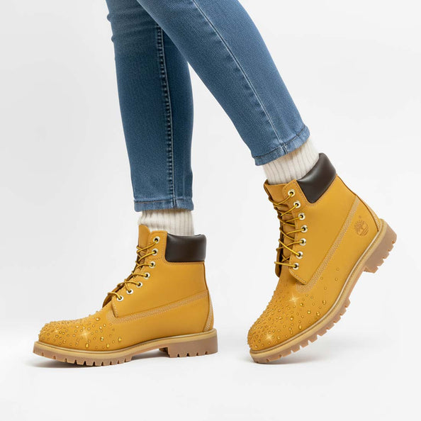 Scarpe timberland con strass oro
