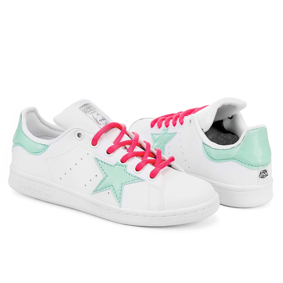 Scarpe tipo stan smith con stella Clearance