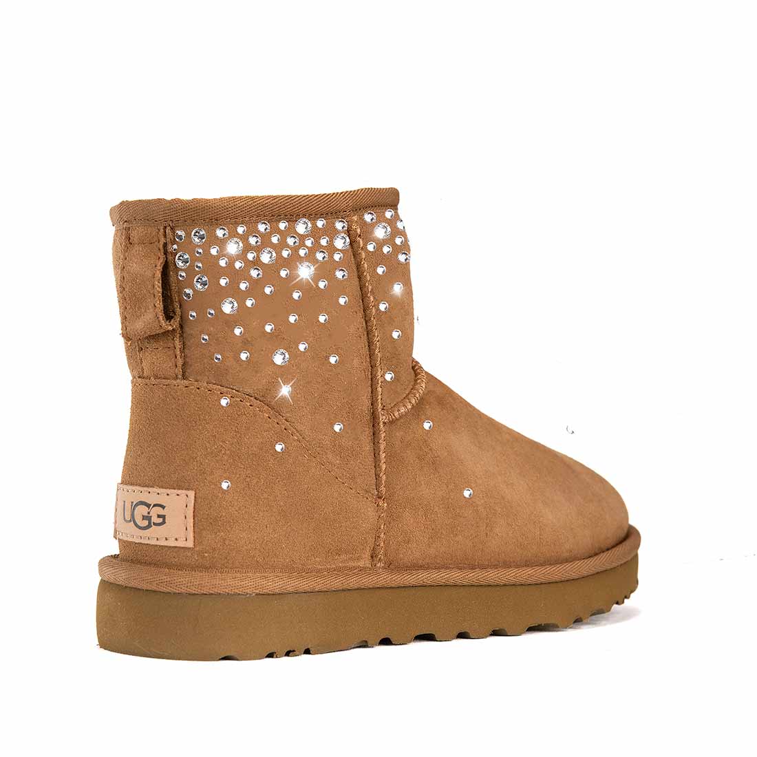 stivaletti ugg mini classic con strass luccicanti 