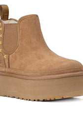 UGG NEUMEL PLATFORM CHELSEA colore Chestnut personalizzati con borchiette oro