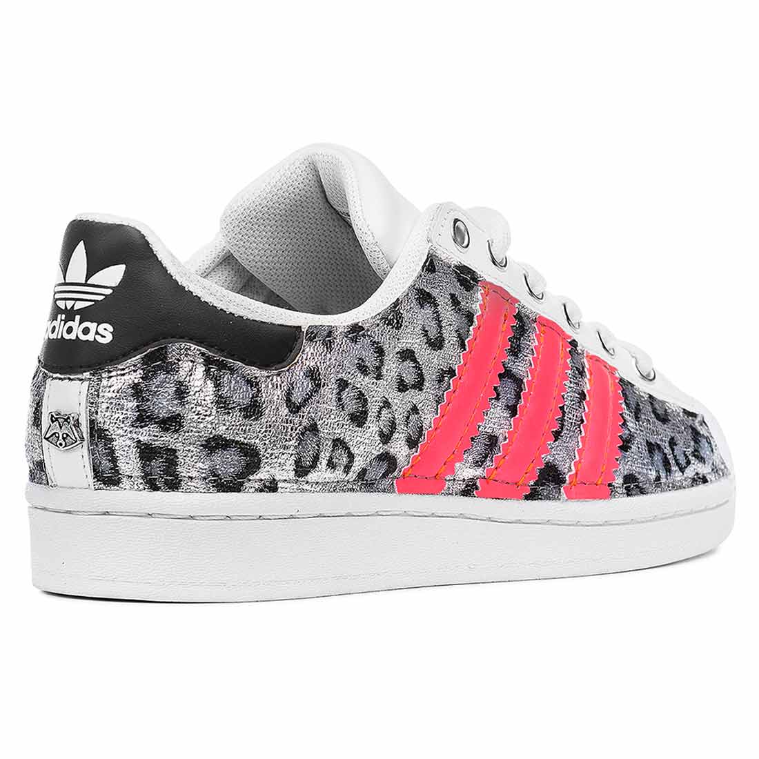 Adidas Superstar Leopardate Argentate Rosa Fluo - Outlet