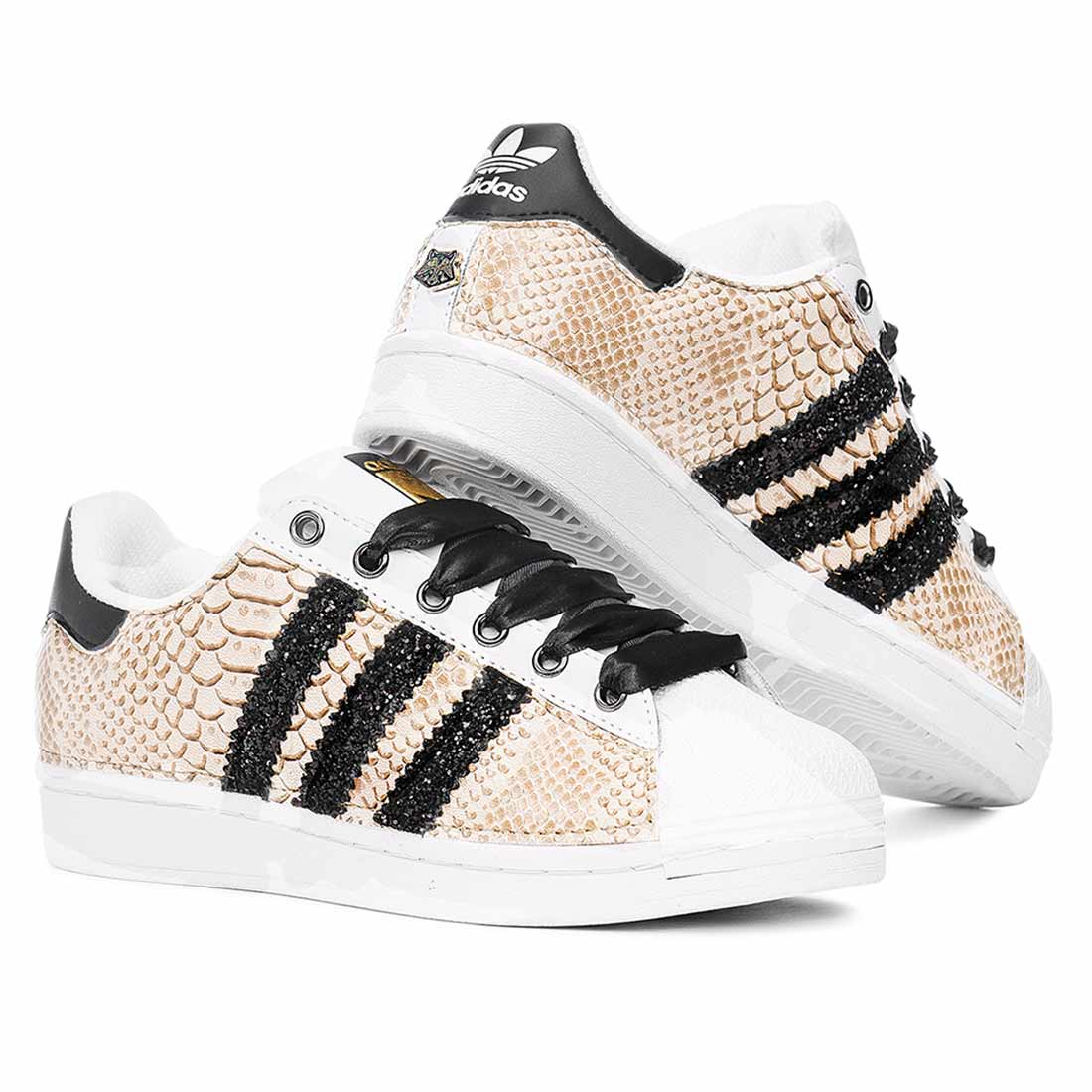 Adidas Superstar Pitonate Nocciola - Outlet