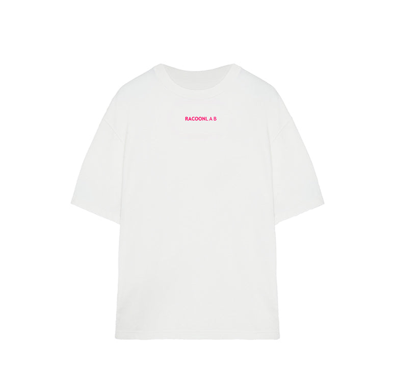 Maglietta con logo centrale rosa fucsia