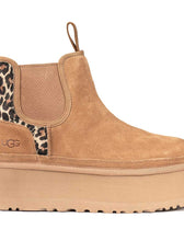 Stivali UGG Chelsea Neumel platform Chestnut leopardati