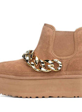 Stivaletti UGG platform con catena oro