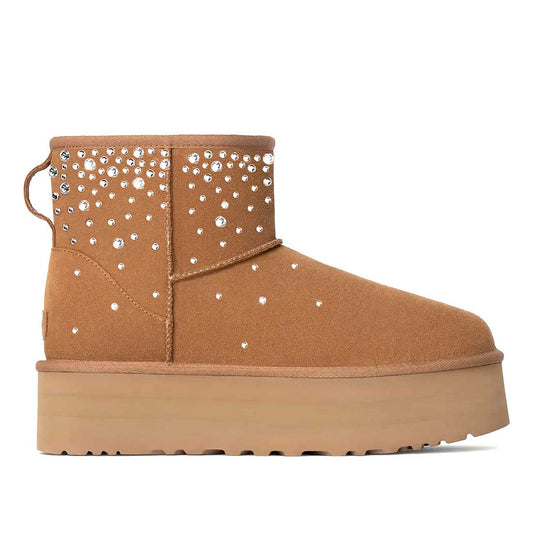 ugg classic platform con brillantini