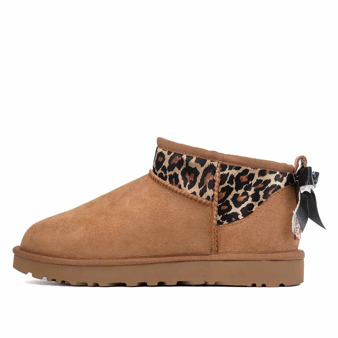 UGG maculati animalier on fiocco in pizzo