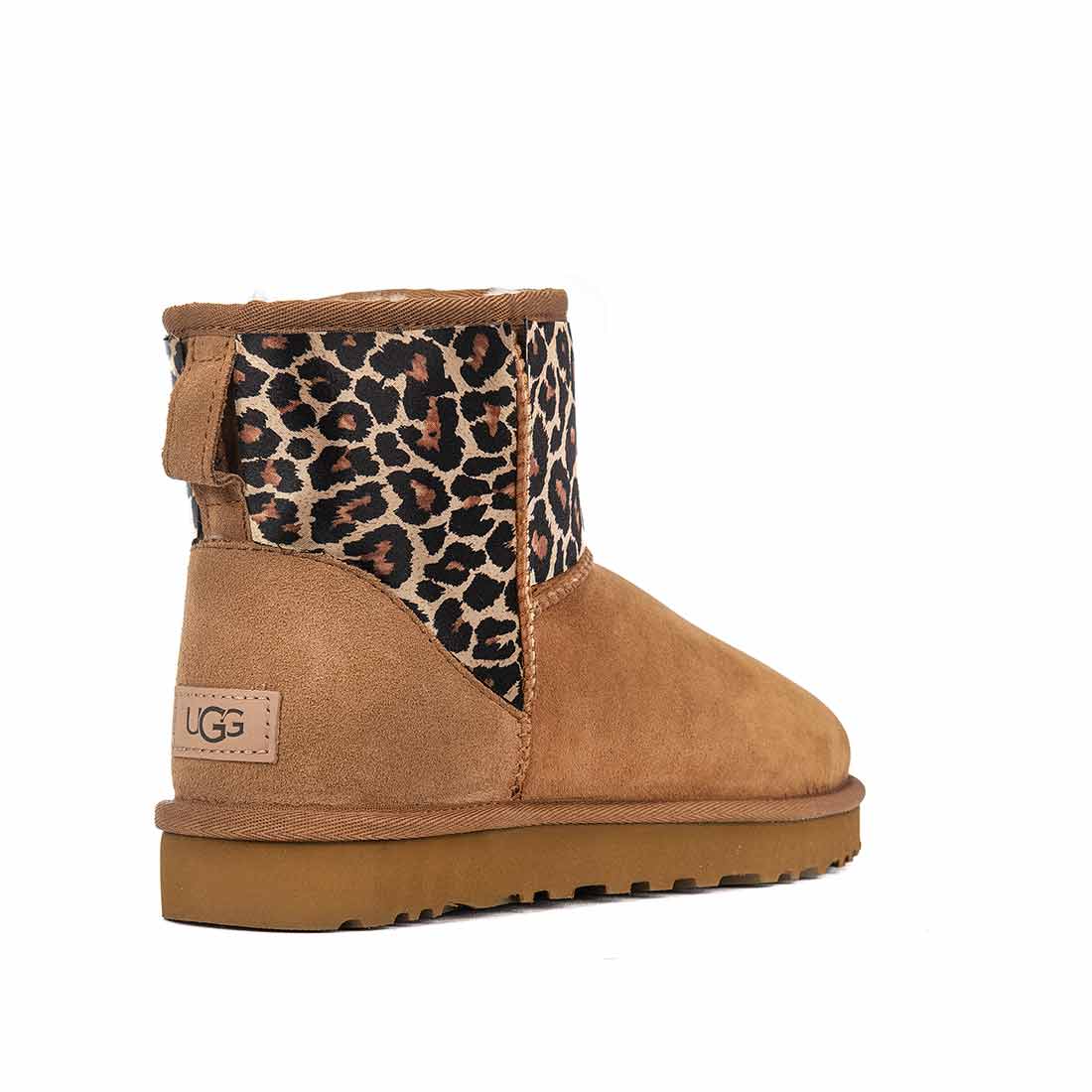 UGG stivali leopardati con caldo pelo per l'inverno