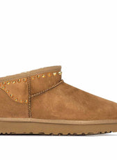 Ugg ultra mini marroni con borchie oro