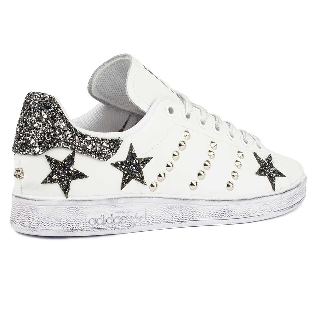 Adidas Stan Smith con Glitter Nero a Stelle - Outlet