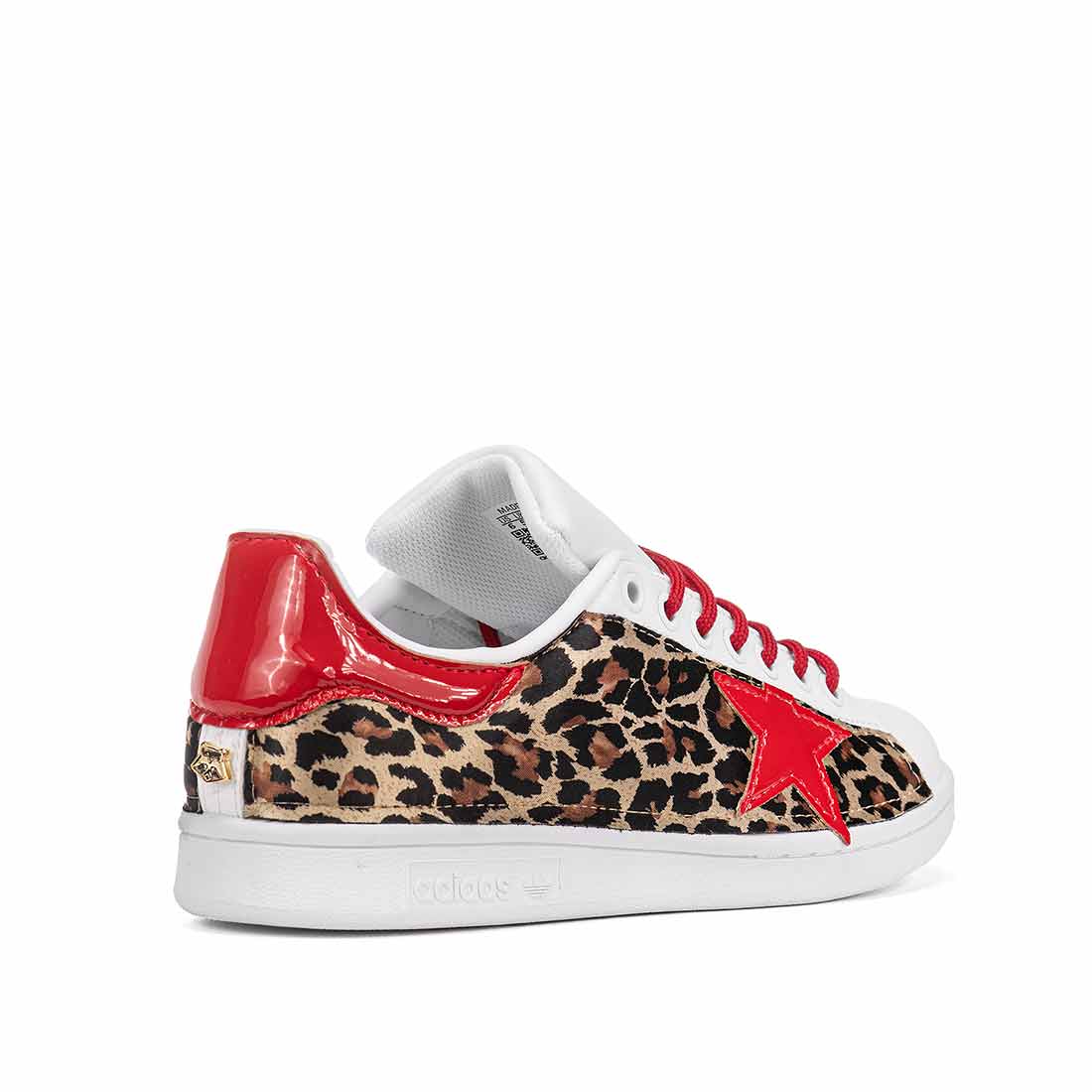 adidas leopardate con stella rossa in vinile