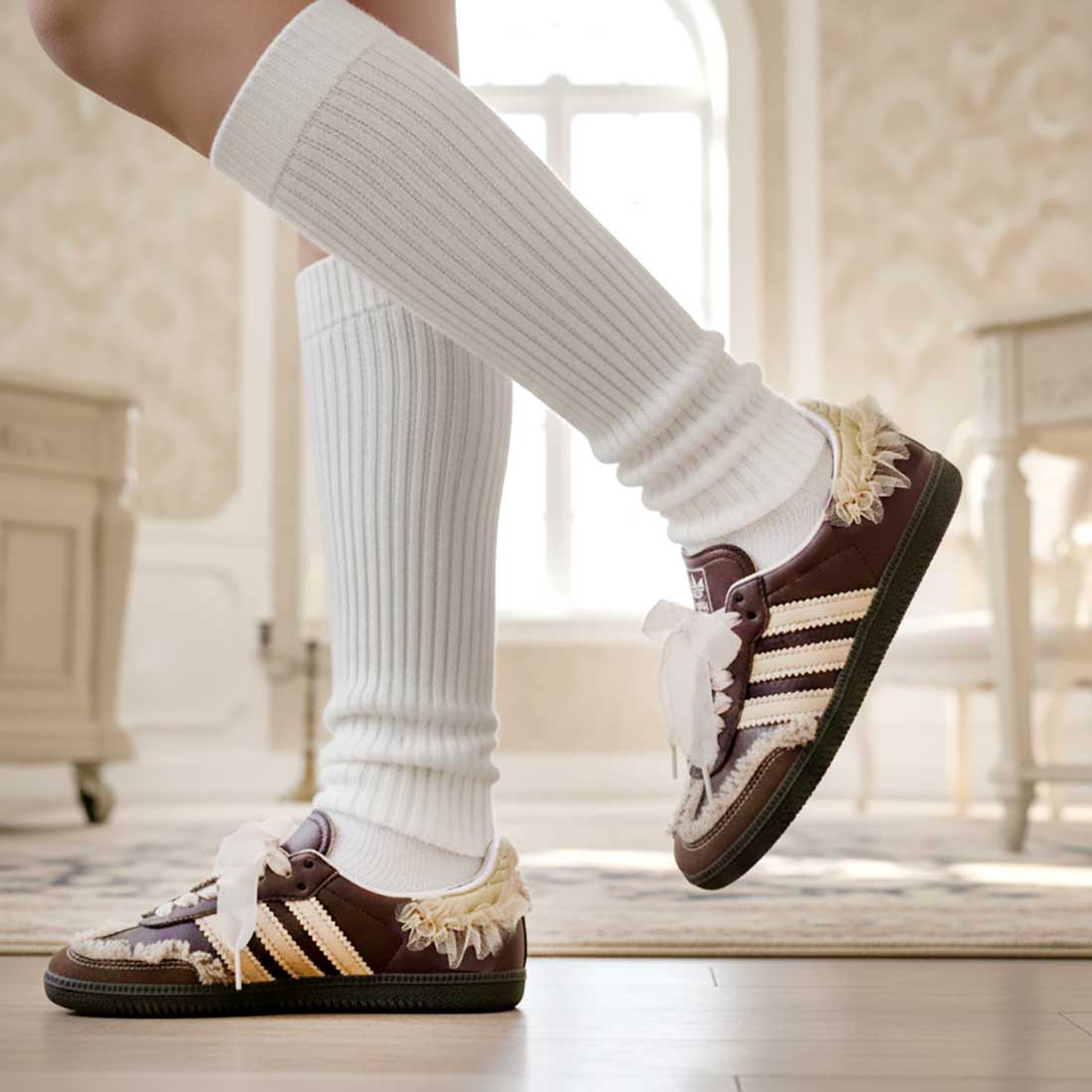 adidas samba marrone beige ins tile soft gothic