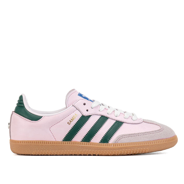 Adidas samba rosa pastello con bande verdi