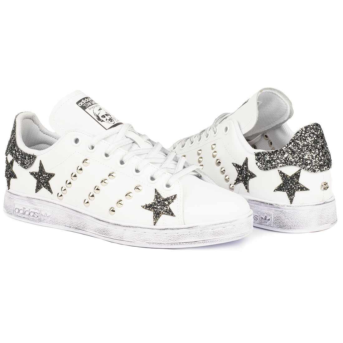 Adidas Stan Smith con Glitter Nero a Stelle - Outlet