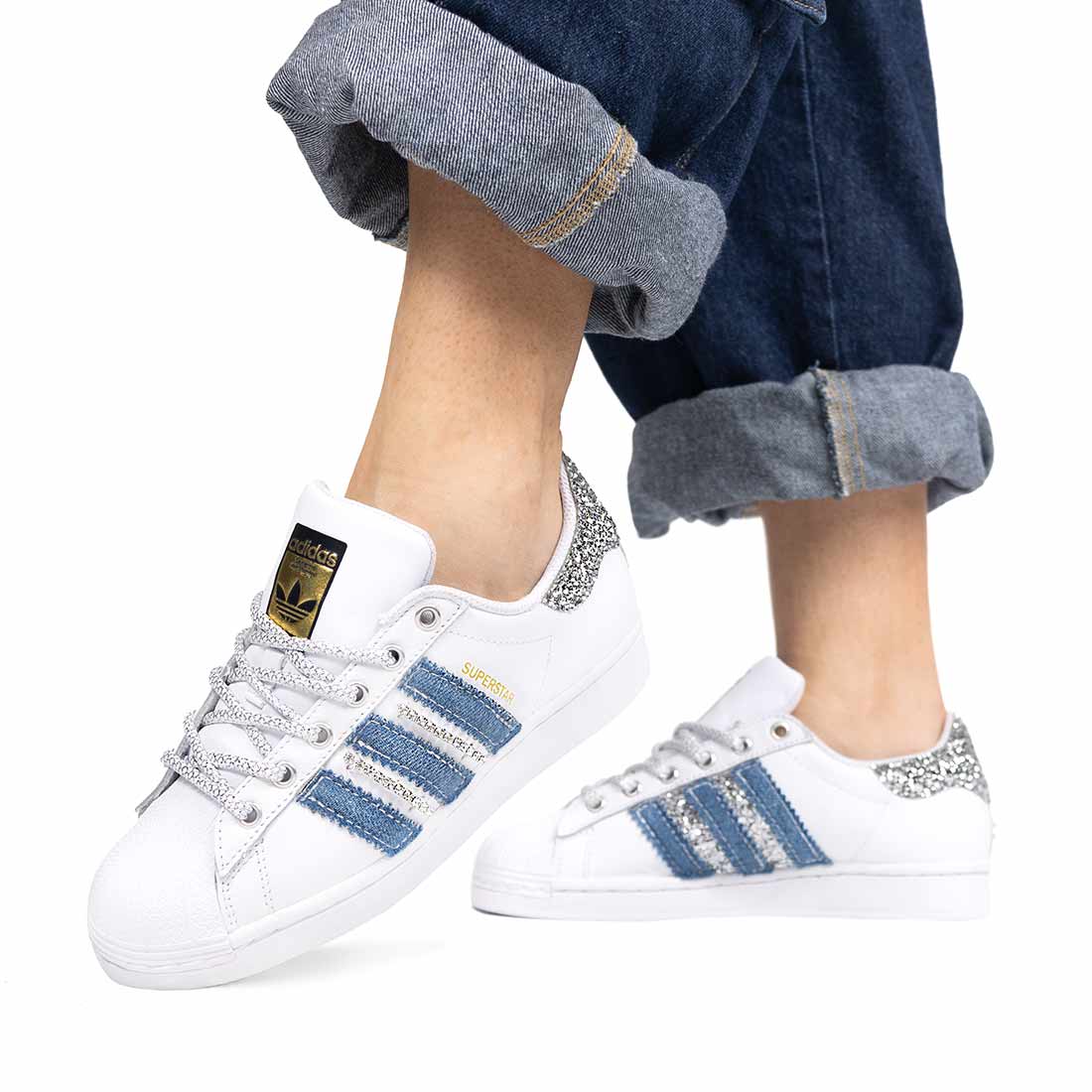 Adidas Superstar Jeans, Strass e Gioielli - Outlet
