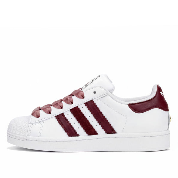 adidas superstar burgundy in velluto e in pelle