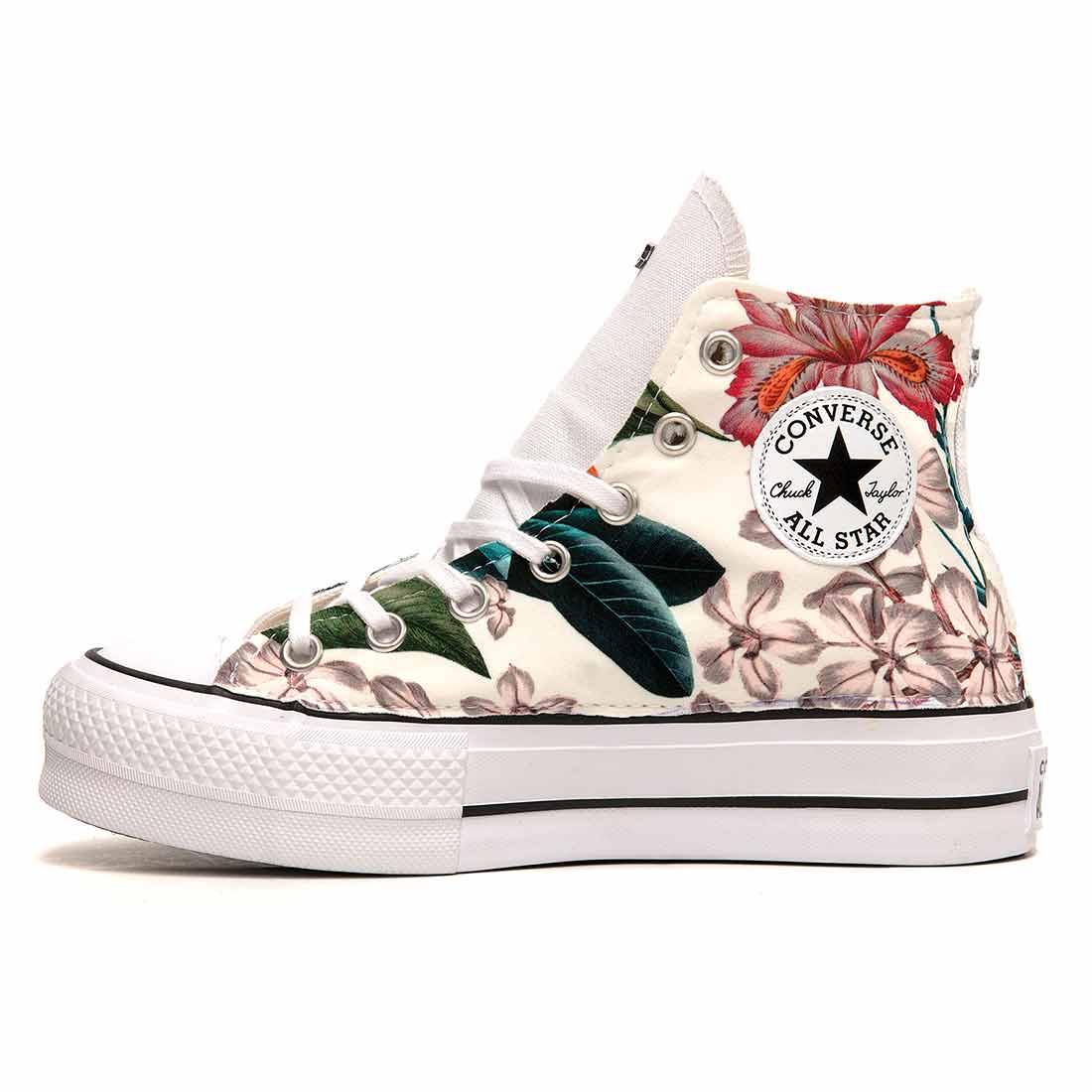 Converse All Star Alte Platform con Fiori - Outlet