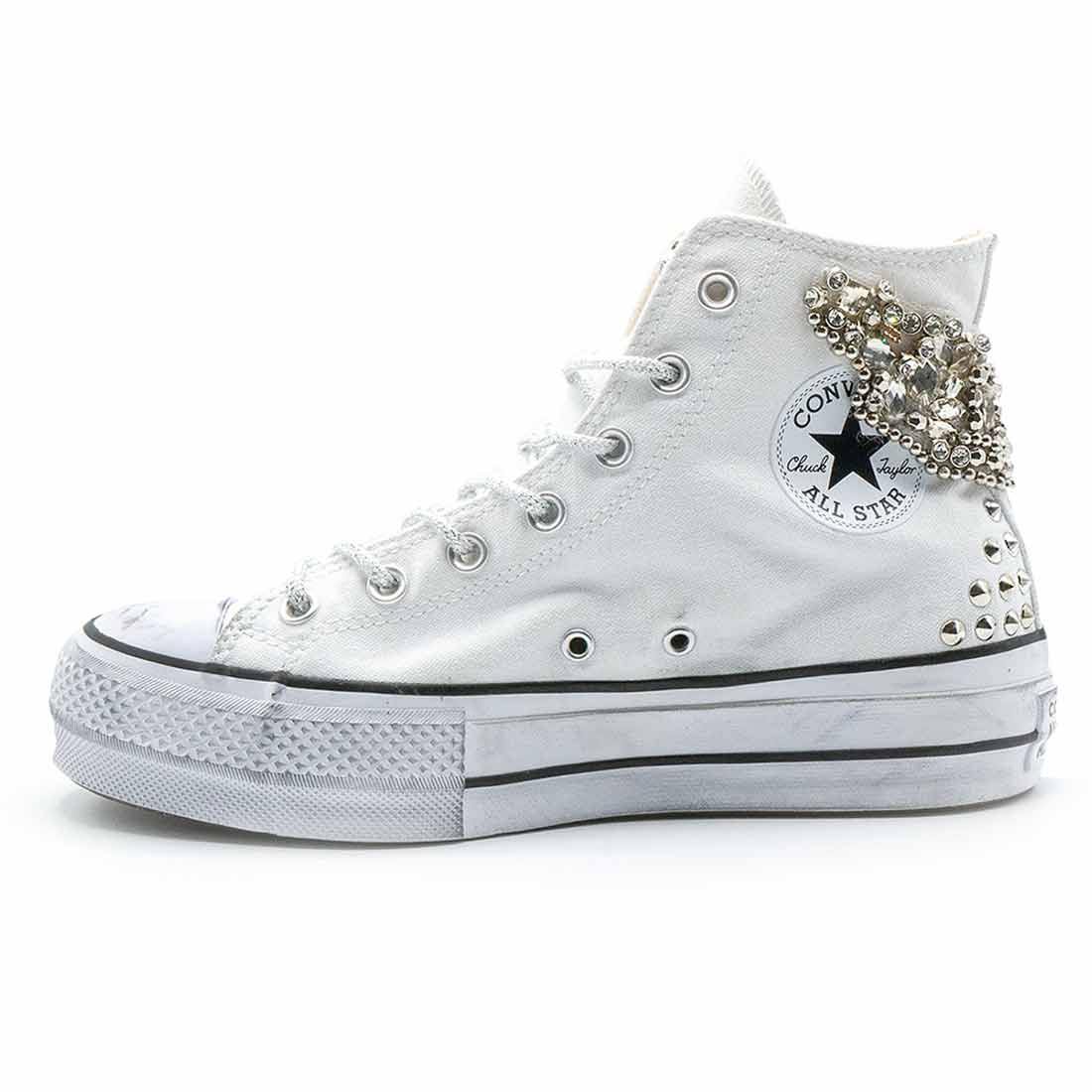 Converse All Star Alte Platform con Gioielli Spedizione GRATIS