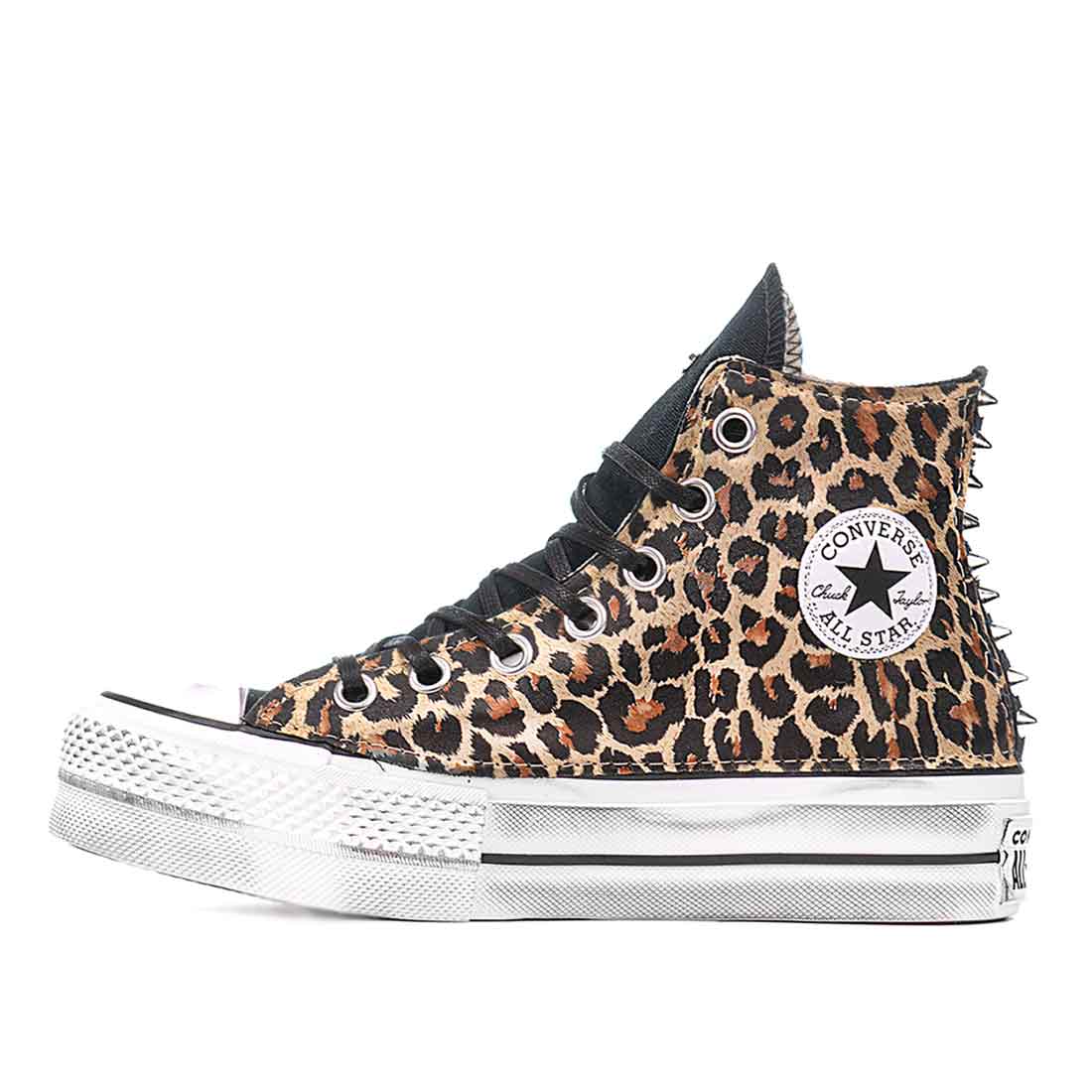 Converse All Star Leopardate Borchiate Spedizione 24h GRATIS