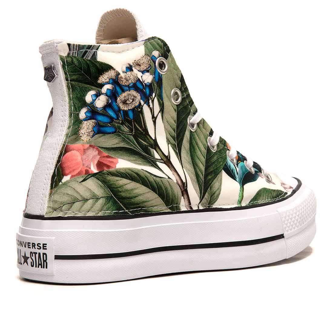 Converse All Star Alte Platform con Fiori - Outlet