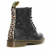 anfibi dr martens con brillantini e animalier maculati leopardati