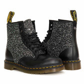 anfibi dr martens con brillantini grigio