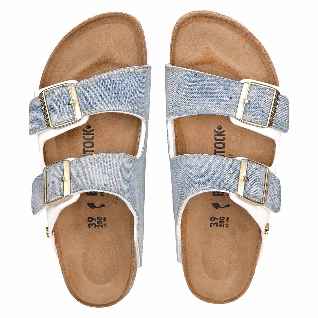 Personalizzazione Birkenstock Arizona Bianche in Jeans Denim - Outlet