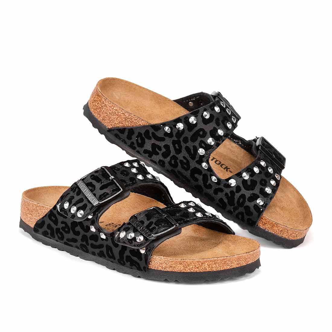 birkenstock arizona custom leopardate nere