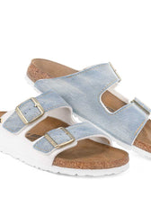 Personalizzazione Birkenstock Arizona Bianche in Jeans Denim - Outlet