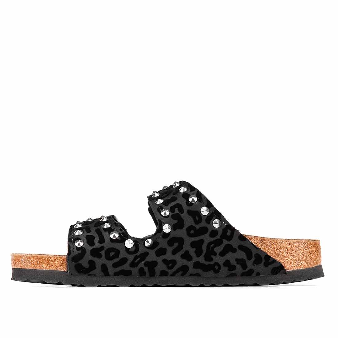 birkenstock arizona particolari leopardate con borchie